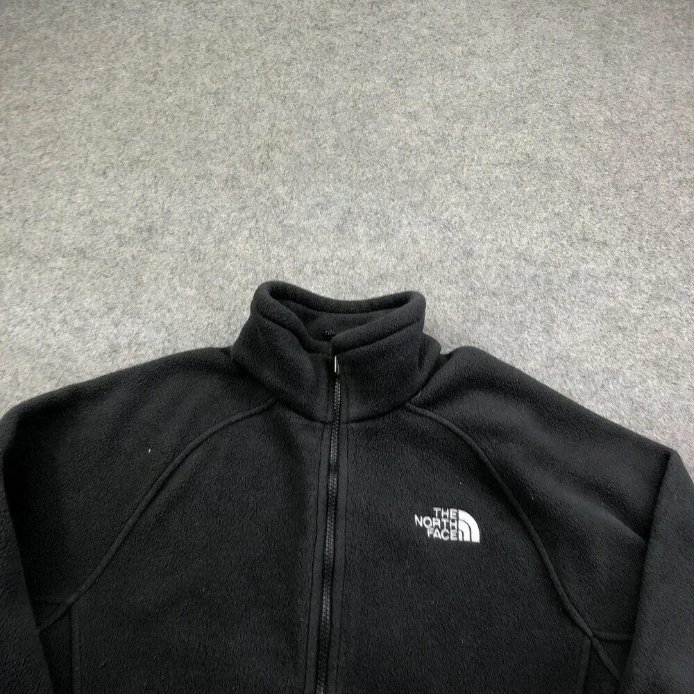 The North Face Jacket Mens Small Black Fleece Full Zip Pockets Outdoor Hiking